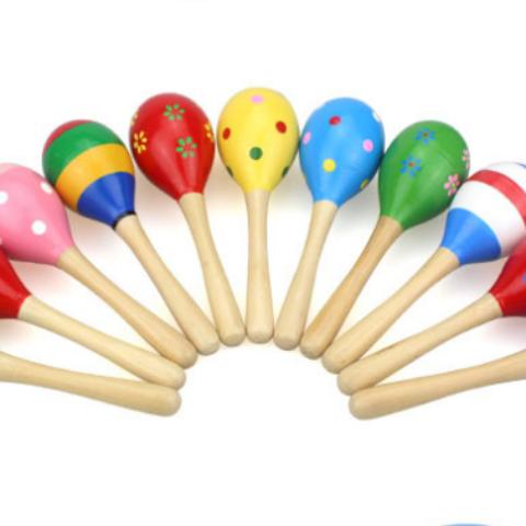 [HCM]Đồ chơi trẻ em thông minh - Nhạc cụ lắc Maracas đồ chơi gỗ cho bé 1 tuổi tặng cho con yêu
