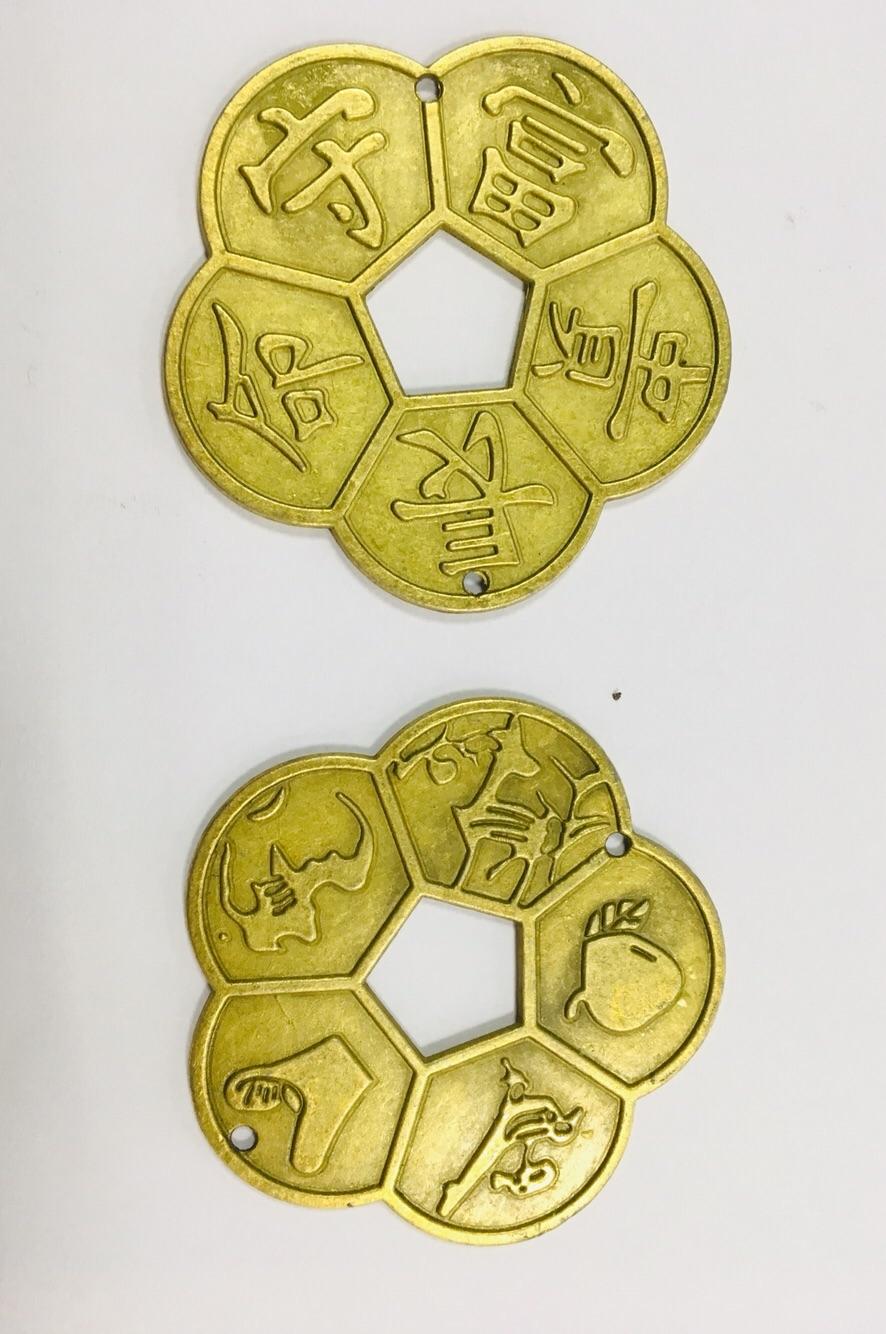 Đồng tiền hoa mai bằng đồng 5cm