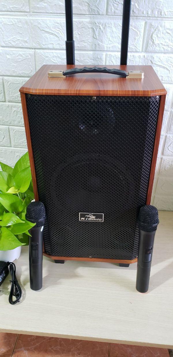 [HCM]LOA KÉO Kiomic K88 2 mic thùng gỗ hát siêu hay