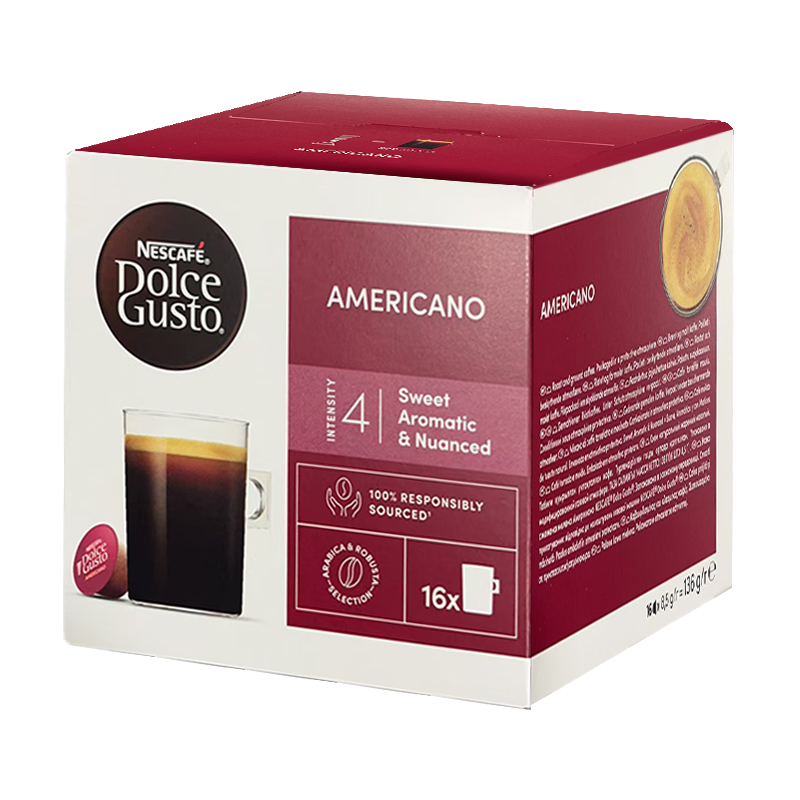 Hộp 16 Viên Nén Cà Phê Rang Xay Nescafe Dolce Gusto – Americano (128g)