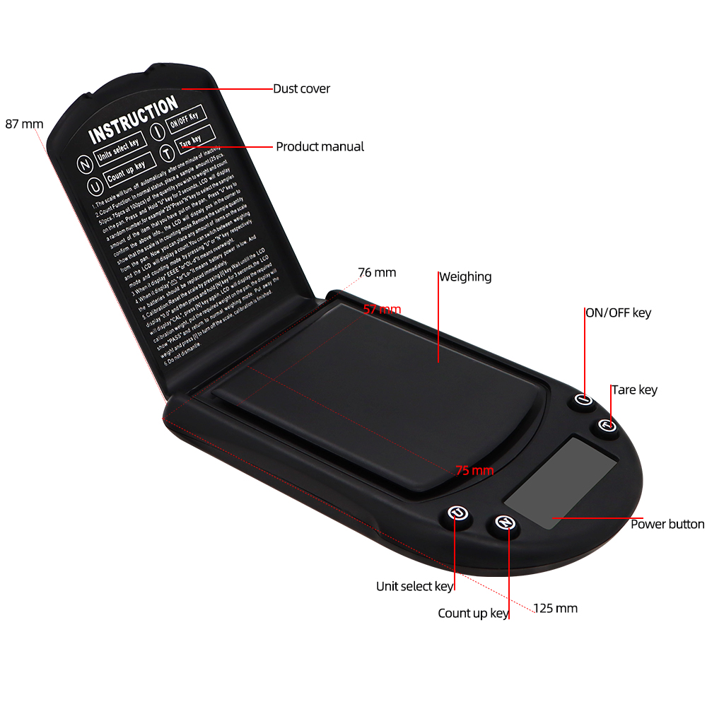 Digital scales 200g 0.01g Electronic Pocket Jewelry Gram Weight Balance weighting Scale LCD display with backlight