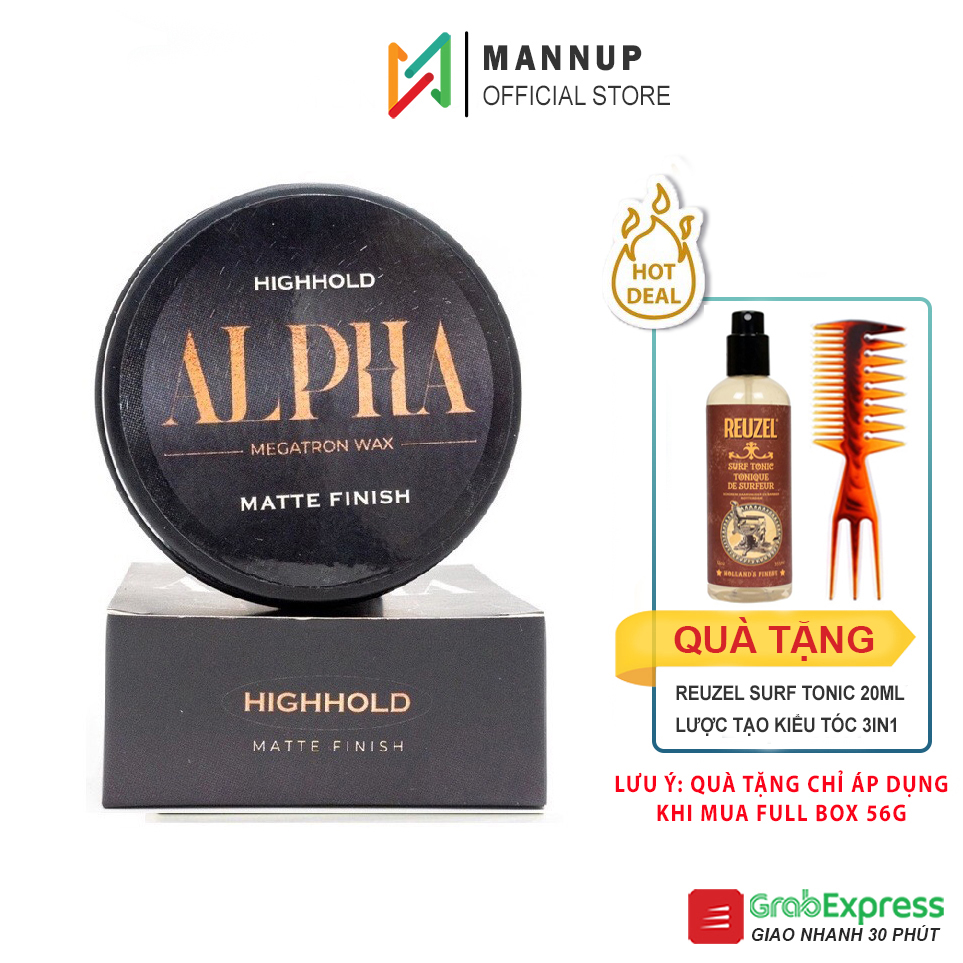 Sáp vuốt tóc alpha clay wax 56g