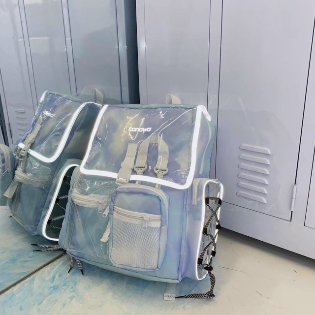 [KÈM VIDEO VÀ ẢNH THẬT] Balo Local Brand Banawa xanh tím thời trang nam nữ đi học, đi chơi (Full tag và giấy thơm)