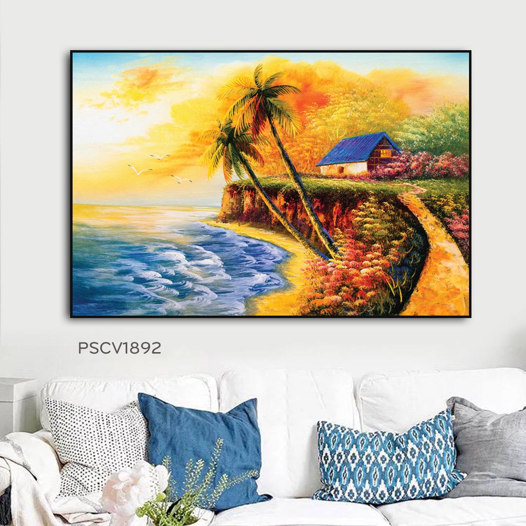 Tranh treo tường Canvas Pasimall Hoàng hôn trên Đảo có khung