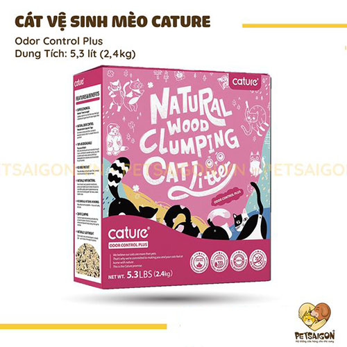 Cát gỗ cature cho mèo