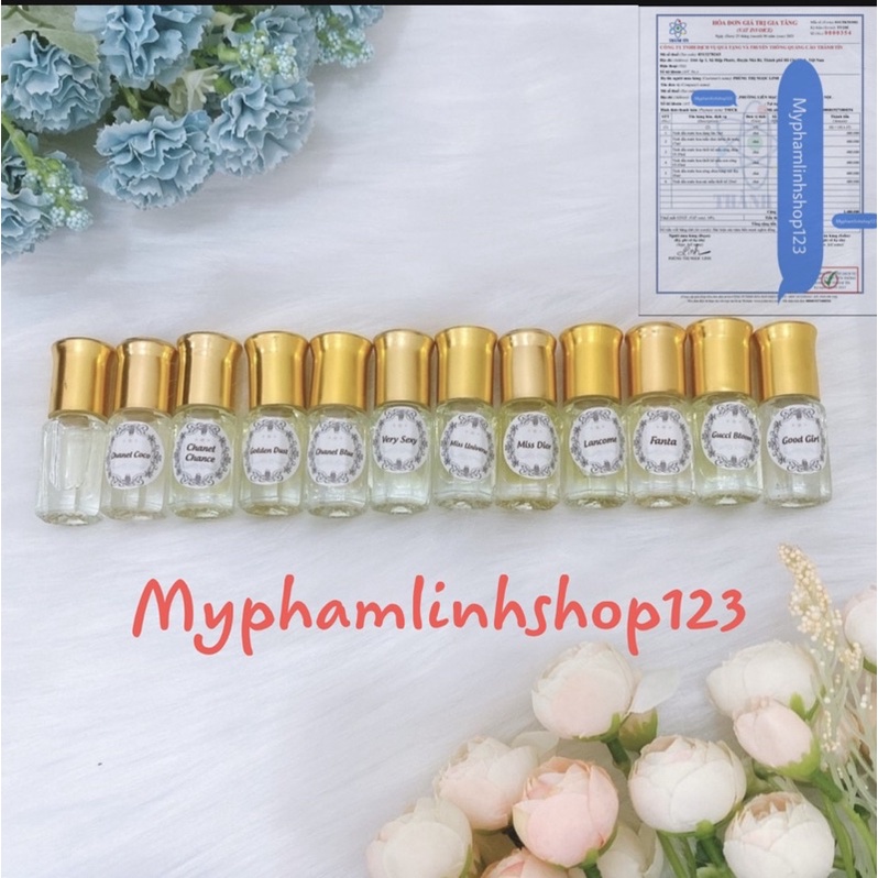 Tinh dầu nước hoa Dubai chai lăn 3ml cam kết chuẩn tinh dầu 100%