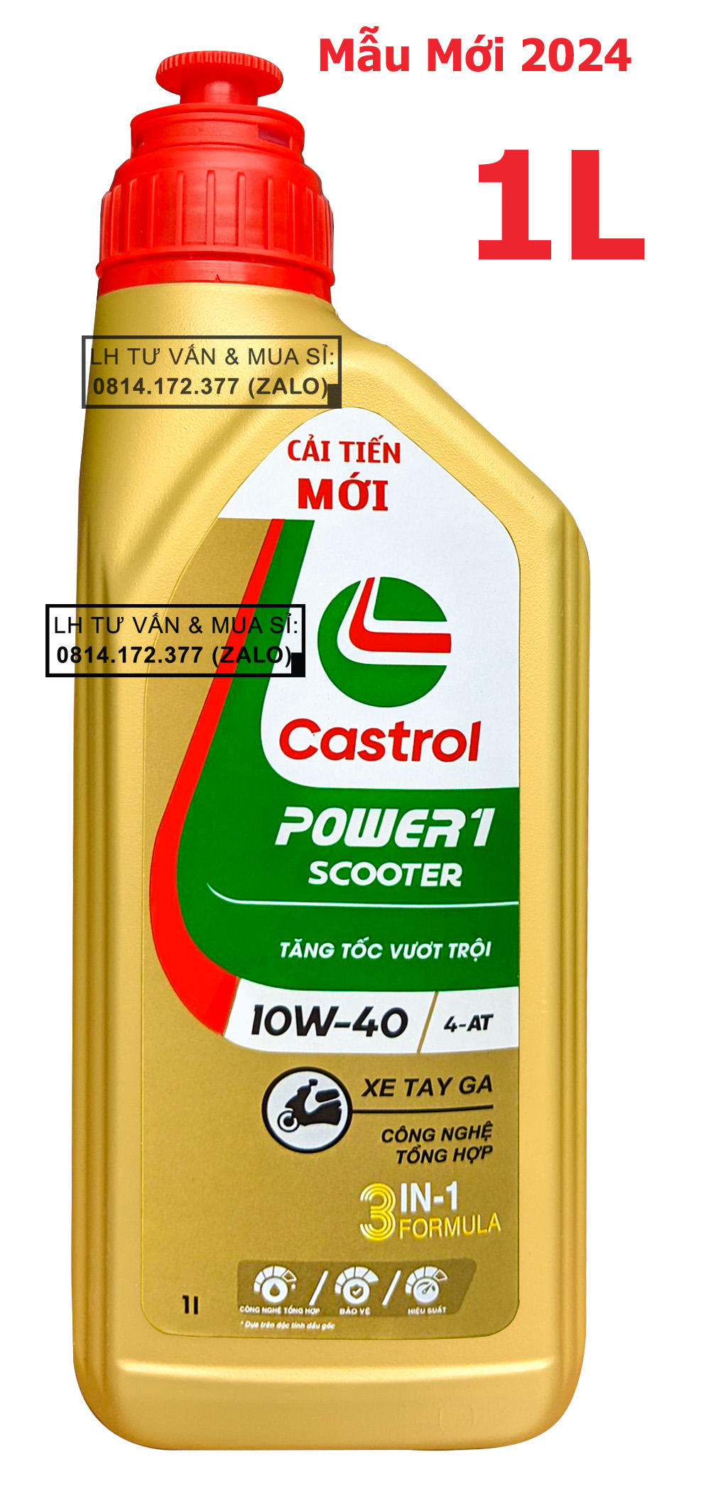 Dầu Nhớt Tổng Hợp Tay Ga Castrol Power-1 Scooter 1.000ml ( 1L )