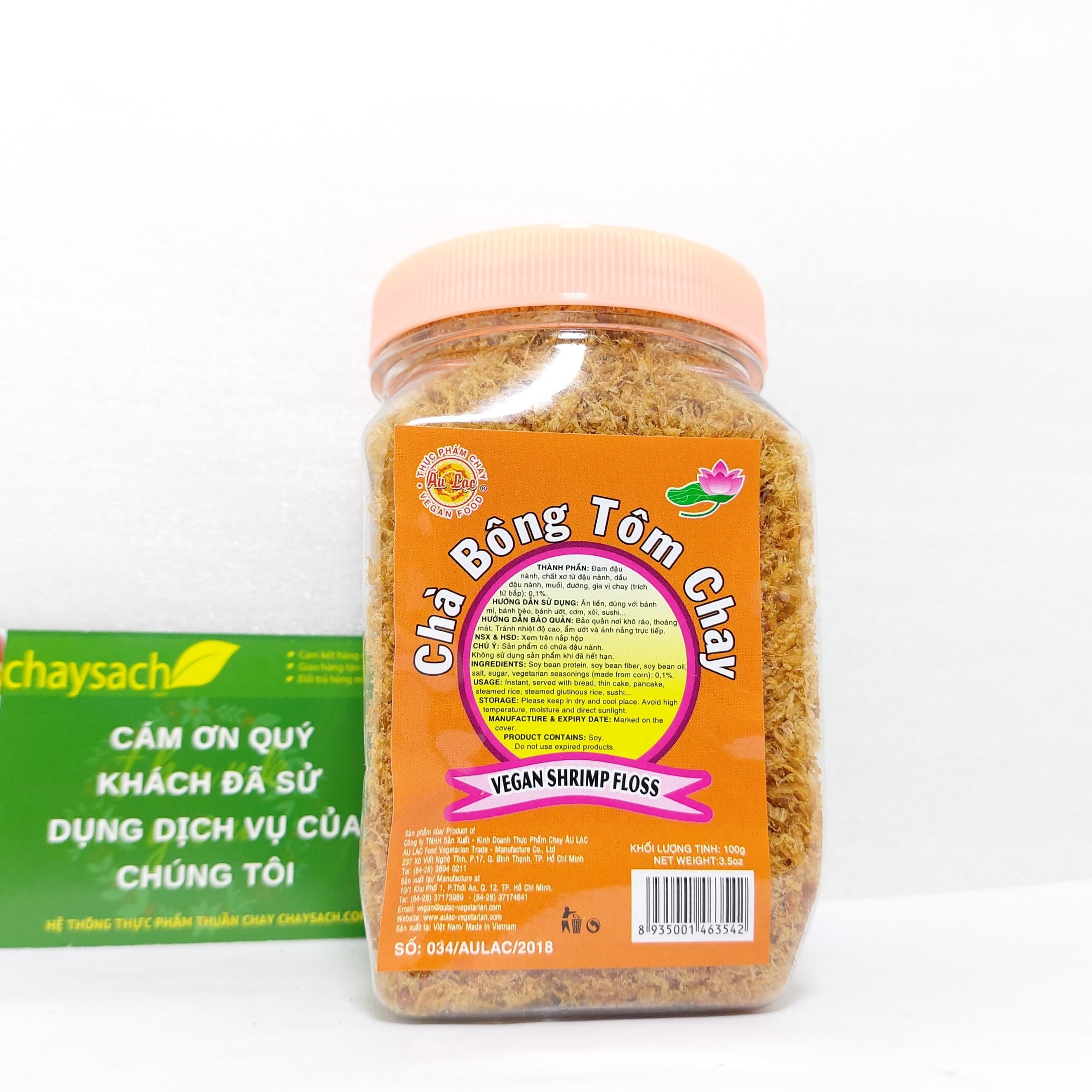 Chà Bông Tôm Chay Âu Lạc 100g- Thực Phẩm Chay