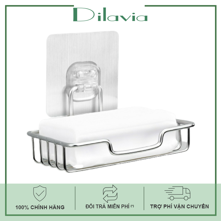 Giá để xà phòng tắm, Khay đựng xà bông dán tường chất liệu INOX 304 siêu chắc OENONXB01 - Dilavia