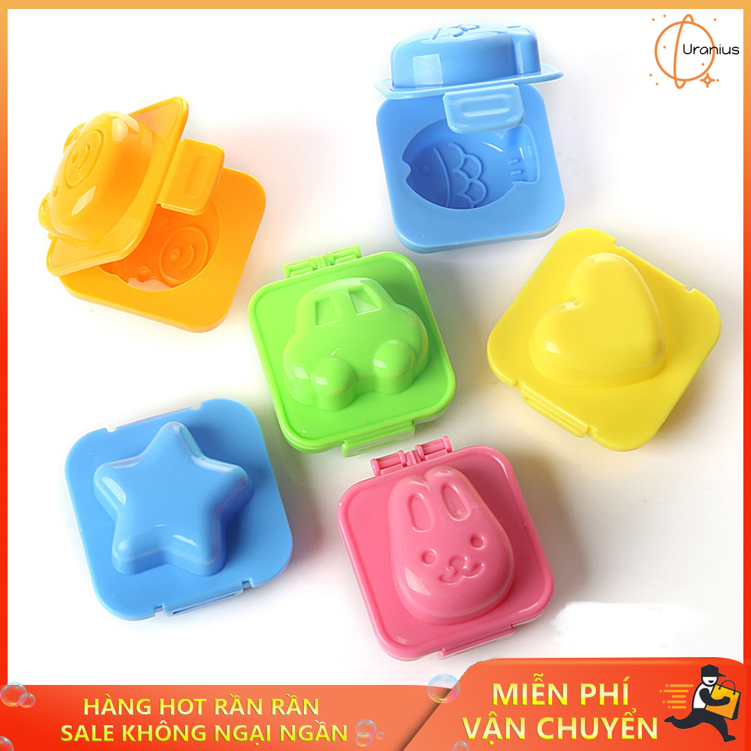 Combo 6 khuôn tạo hình đồ ăn cho bé. dụng cụ làm cơm nắm. Bộ 6 khuôn làm cơm, thạch cho bé giúp bé ăn ngon hơn, ăn nhiều hơn