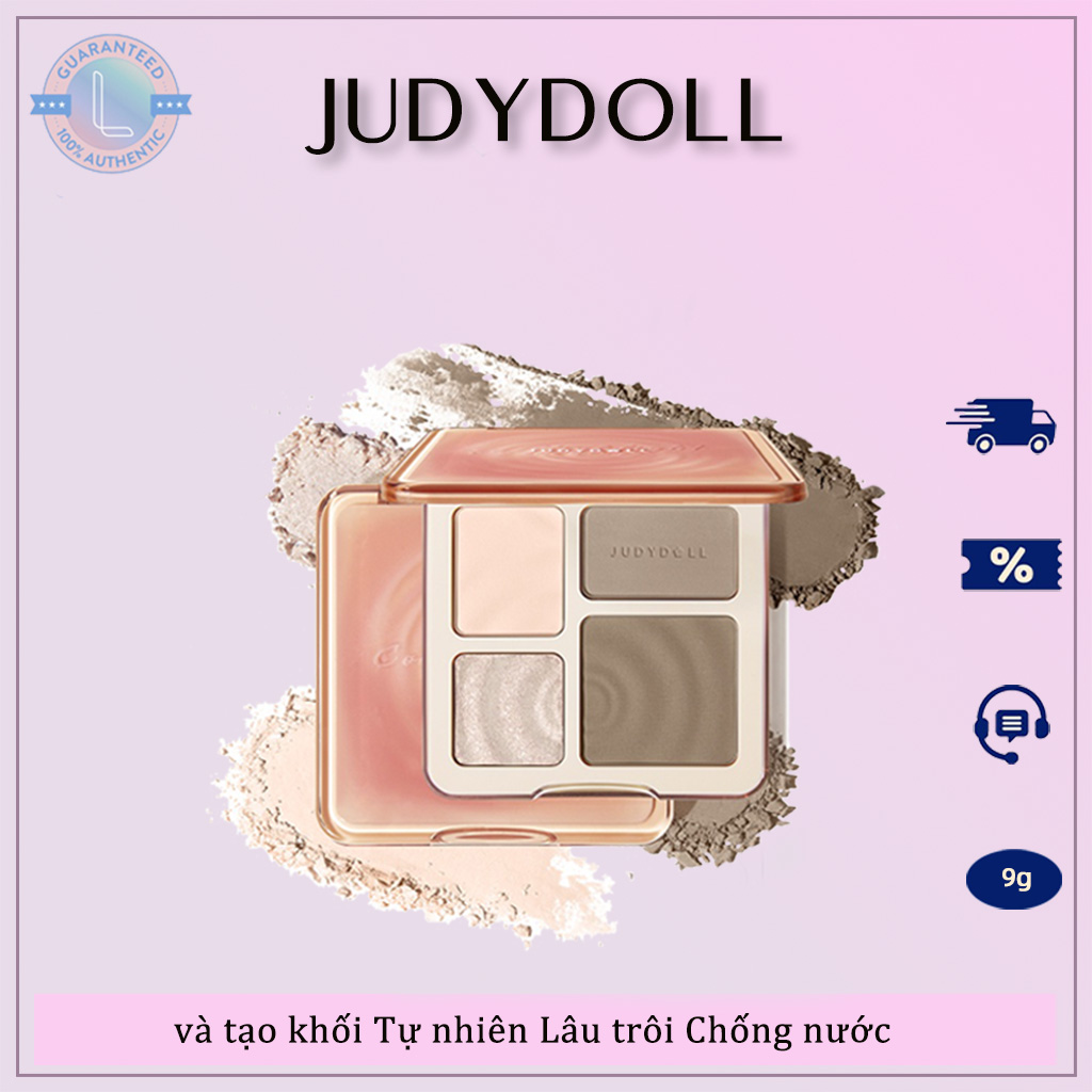 JUDYDOLL Bảng phấn bắt sáng và tạo khối Tự nhiên Lâu trôi Chống nước 9g,bảng tạo khối và bắt sáng judydoll