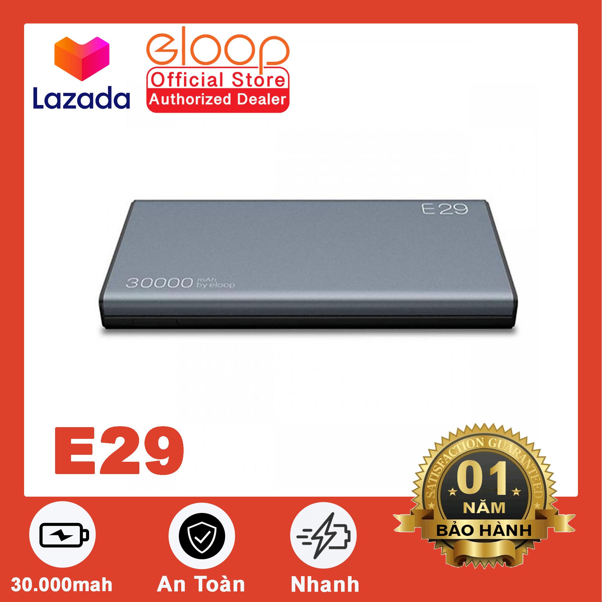 Pin Sạc Dự Phòng ELOOP E29 30.000mAh - Hãng Phân Phối Chính Thức