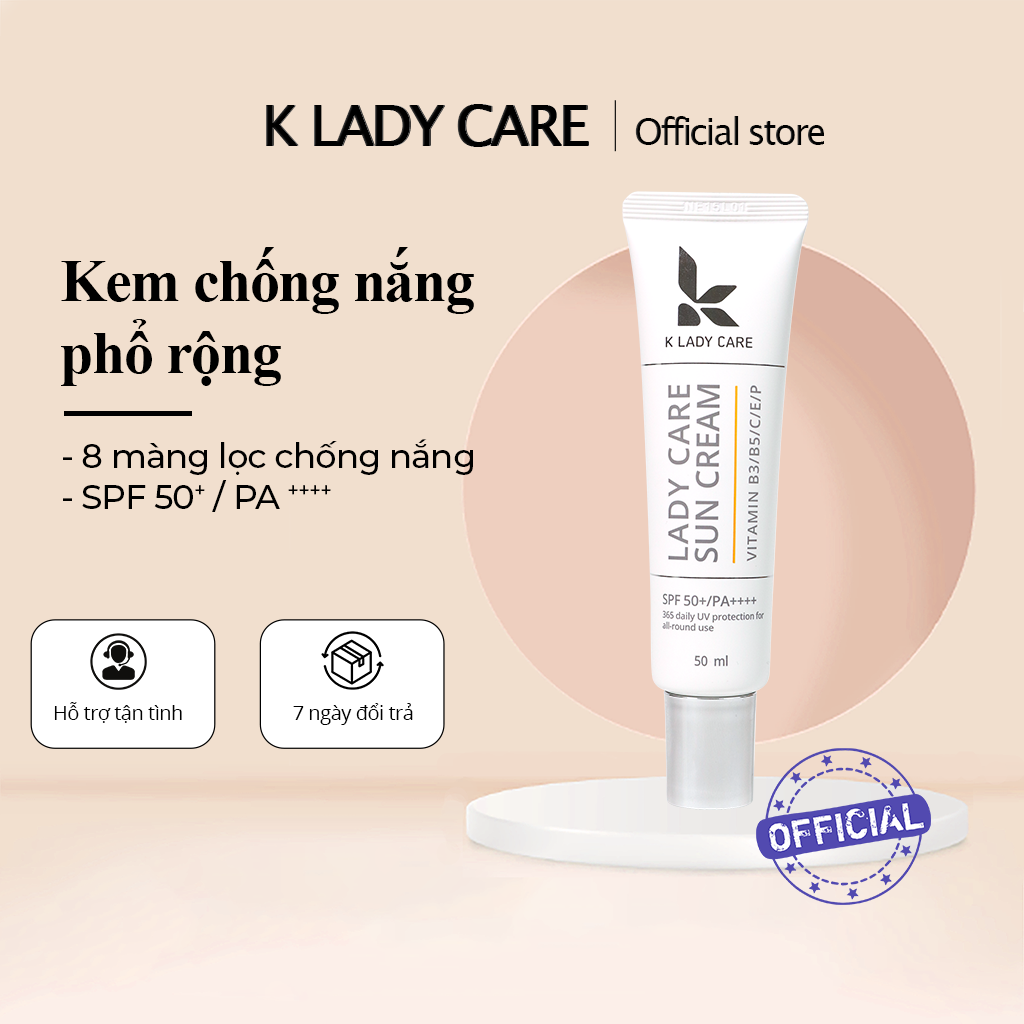 Kem chống nắng phổ rộng K Lady Care Bakuchiol 50ml