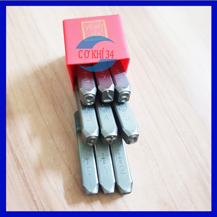Bộ đóng số đục số 10mm - xuôi