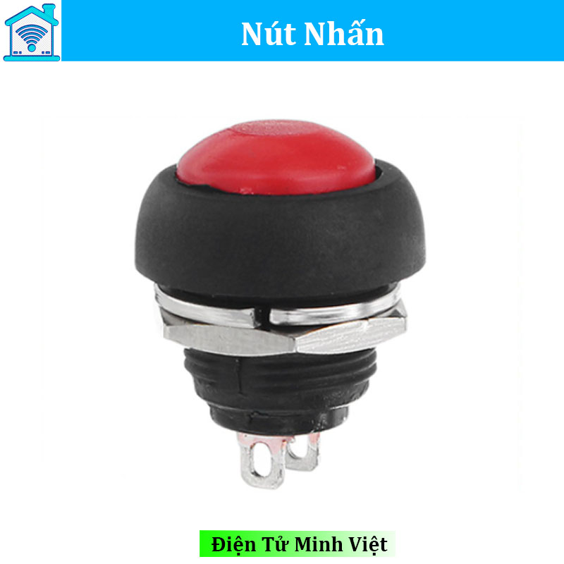 Combo 2 công tắc nhấn nhả có chống nước, nút nhấn nhả reset/passing/arduino/còi xe/chuông cửa
