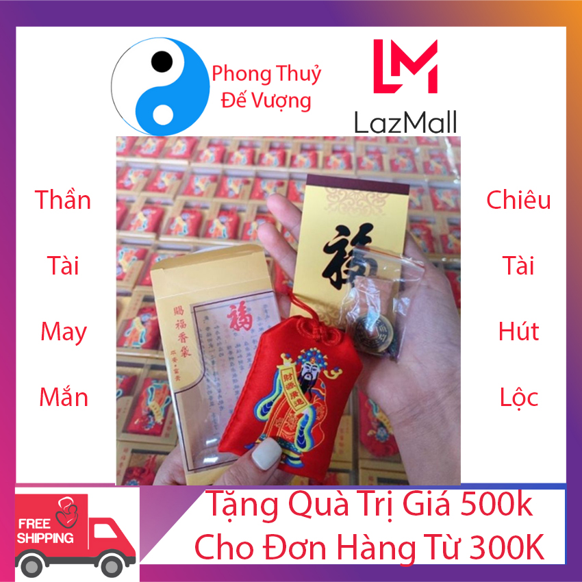 Túi Thần Tài May Mắn Chiêu Tài Đón Lộc Túi Tài Lộc Vượng Tài Vượng Phúc – Phong Thuỷ Đế Vượng