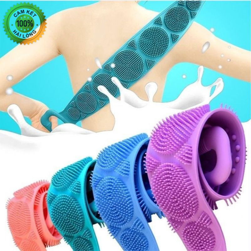 Dây Tắm Ngừa Khuẩn DÂY CHÀ LƯNG SILICONE TẨY TẾ BÀO CHẾT GIÚP LƯU THÔNG MÁU, DÂY TẮM CHÀ LƯNG 2 MẶT SILICONE NHẬT BẢN, MỀM MẠI AN TOÀN VỚI MỌI NGƯỜI