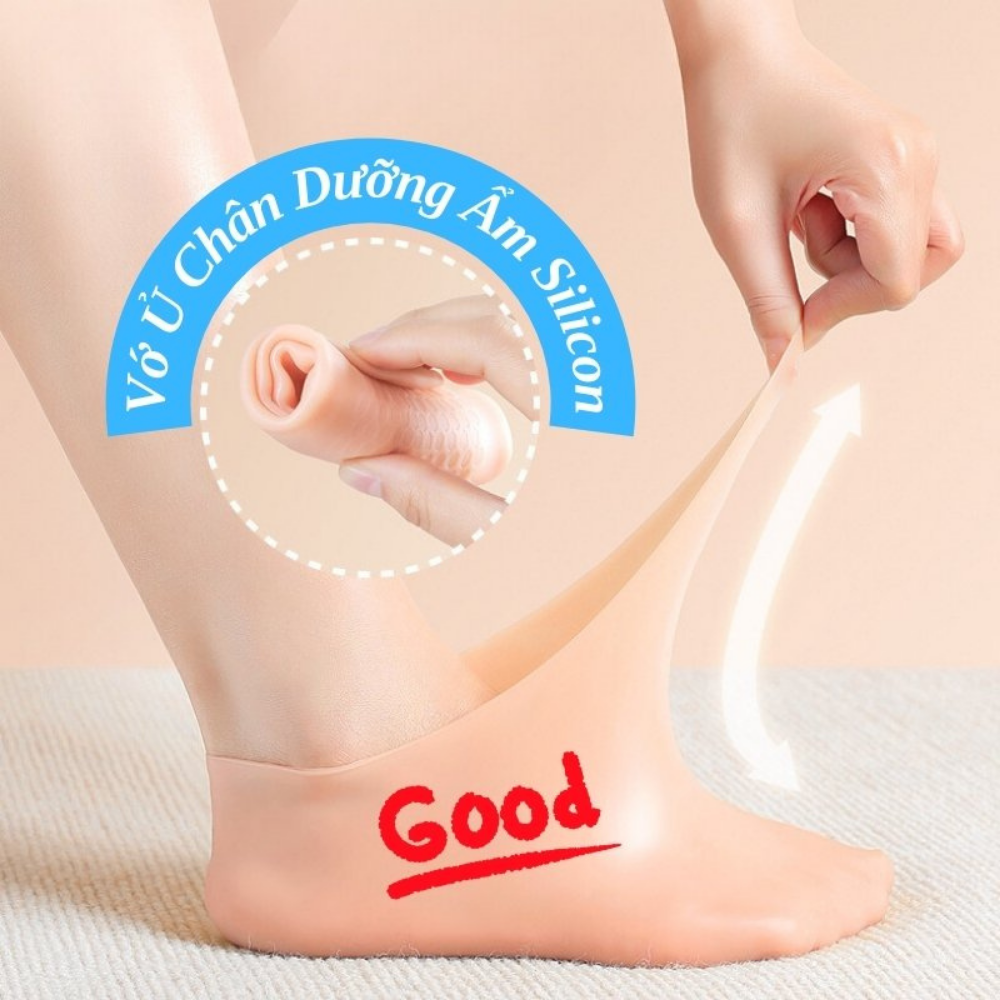 Vớ ủ chân dưỡng ẩm chống nứt nẻ gót chân, vớ ủ kem giúp dưỡng trắng làm mềm mịn da