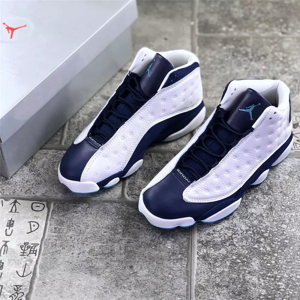 Hot Sale  ΝΙΚΕ Ar J0dn 13 Obsidian Màu Xanh Lam Đậm Màu Trắng Giày Bóng Rổ Thời Trang Giày Thể Thao