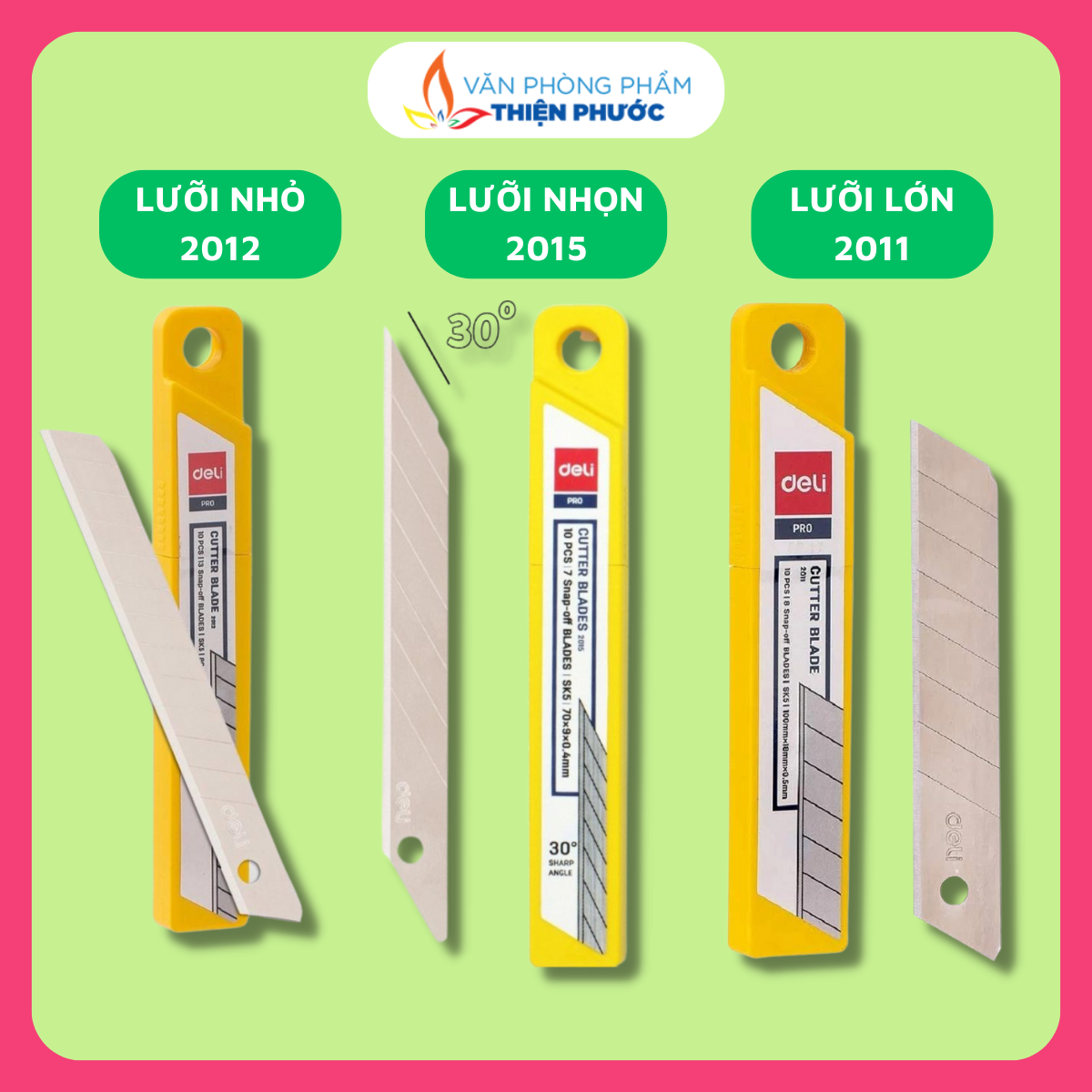 Lưỡi dao dọc giấy deli thiện phước