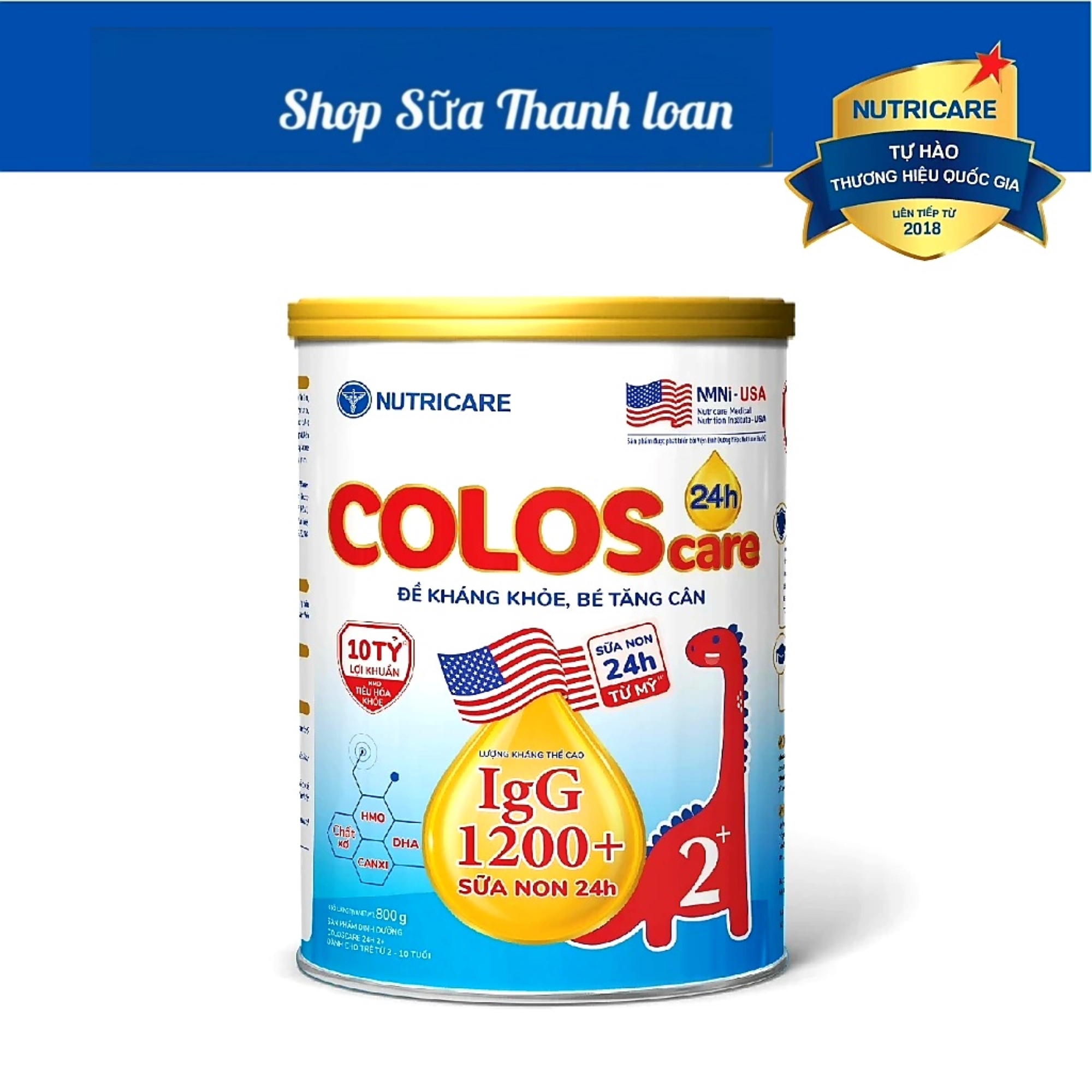 Sữa bột nutricare coloscare 800g đủ số 0+/1+/2+ tăng cường hệ miễn dịch.
