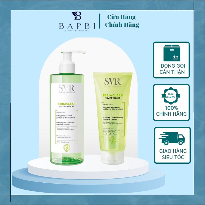 Sữa rửa mặt svr sebiaclear gel moussant 400ml gel rửa mặt svr