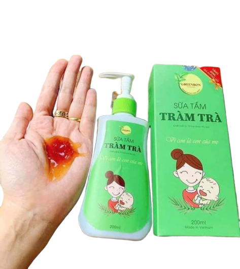 SỮA TẮM TRÀM TRÀ sữa tắm thảo mộc chống rôm sảy tốt cho bé yêu nhà bạn