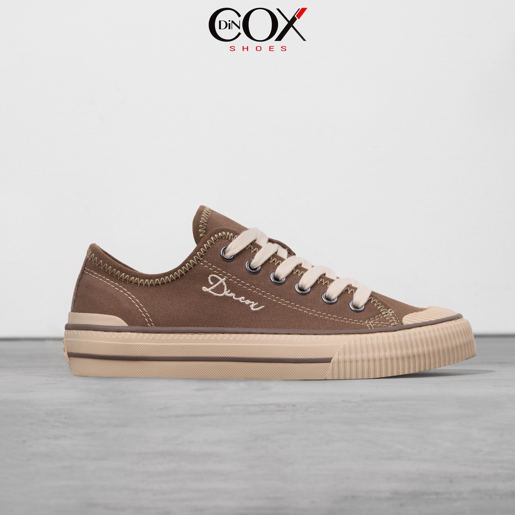 Giày Sneaker Vải Unisex DINCOX D21 Phong Cách Ấn Tượng Chocolate