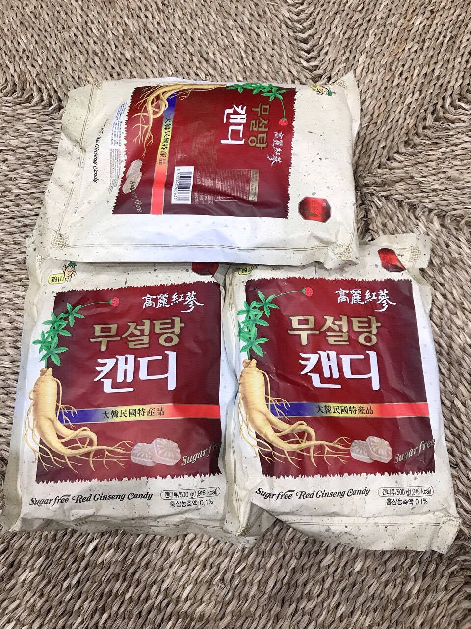 Kẹo sâm Hàn Quốc không đường 500g loại tốt