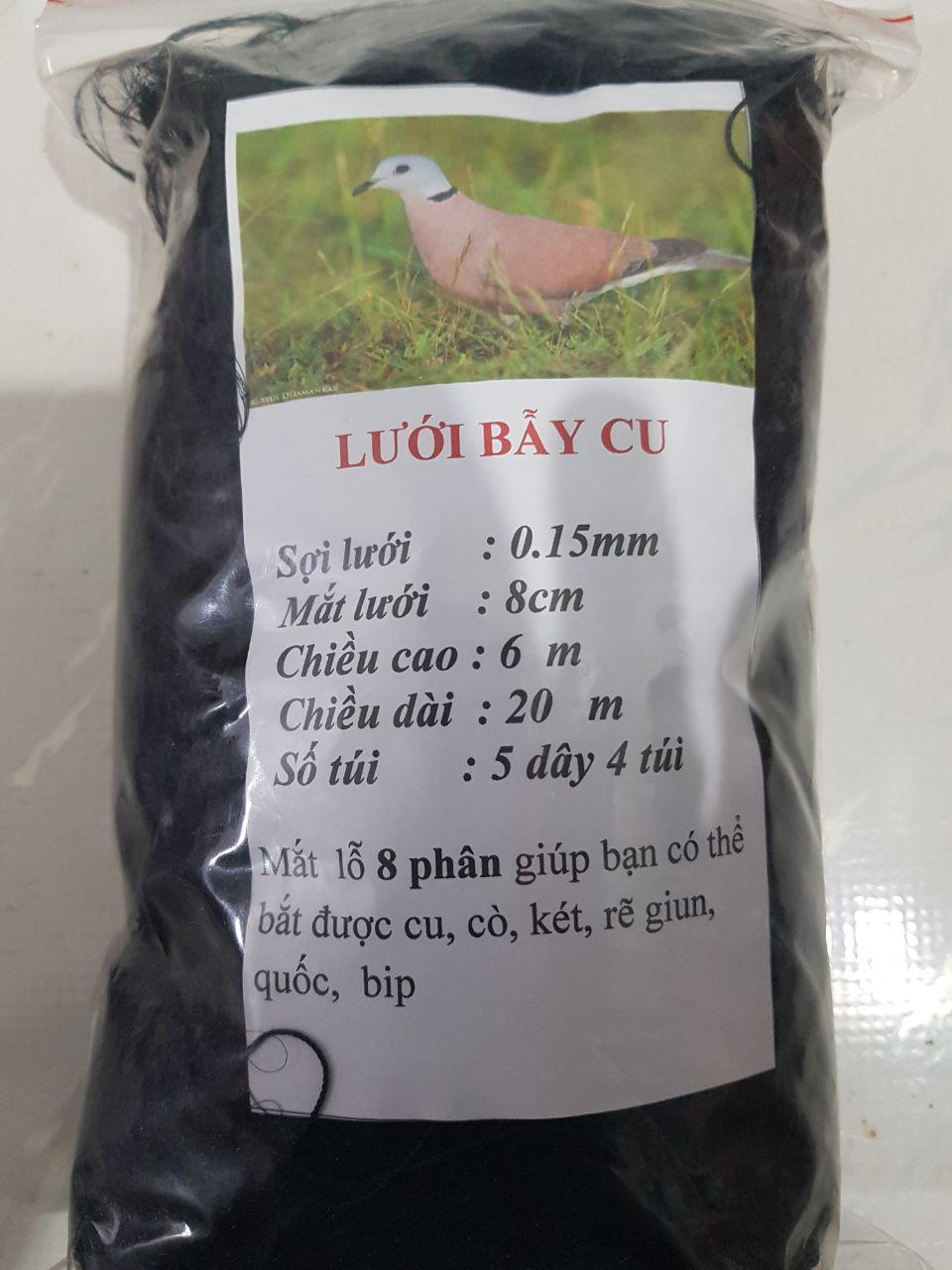 Lưới bẫy chim  20m Lưới 8 phân Bẫy cu, cò, két, rẽ giun, quốc,bip