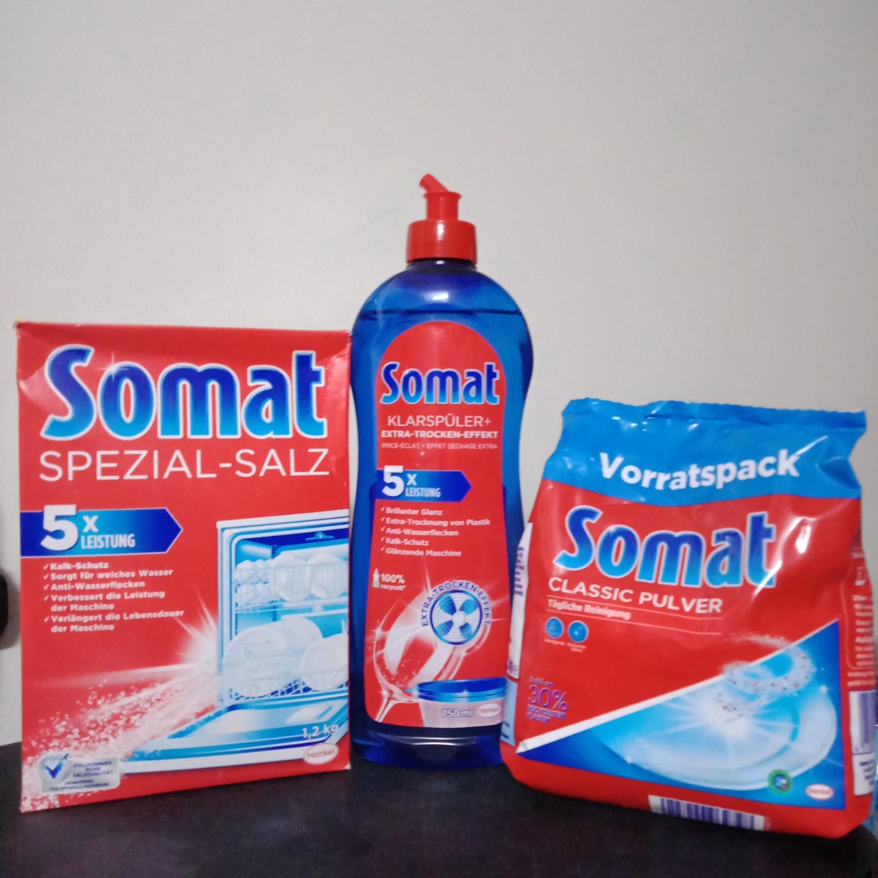 Combo 3 sản phẩm bột + muối + nước làm bóng somat - đức