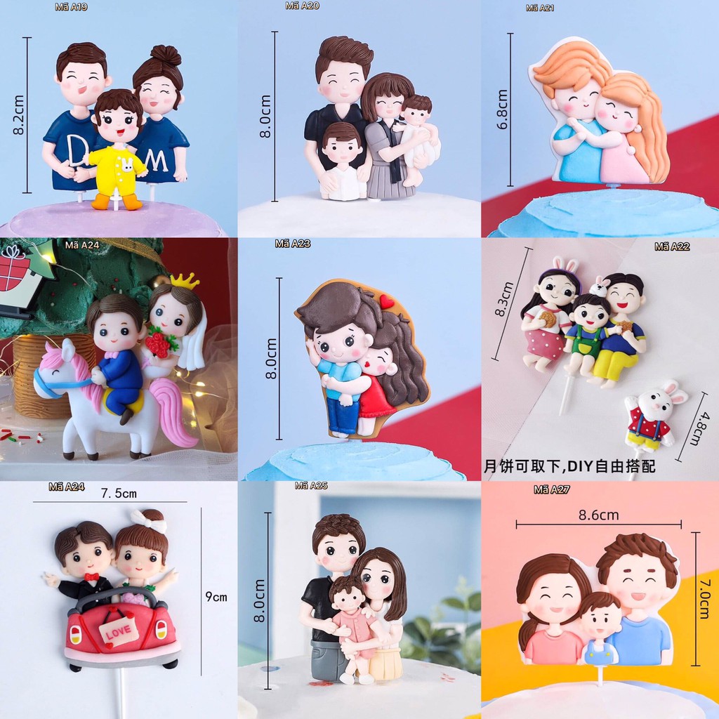 Phụ kiện bánh sinh nhật bánh kem - 10 thẻ giấy mới trang trí bánh