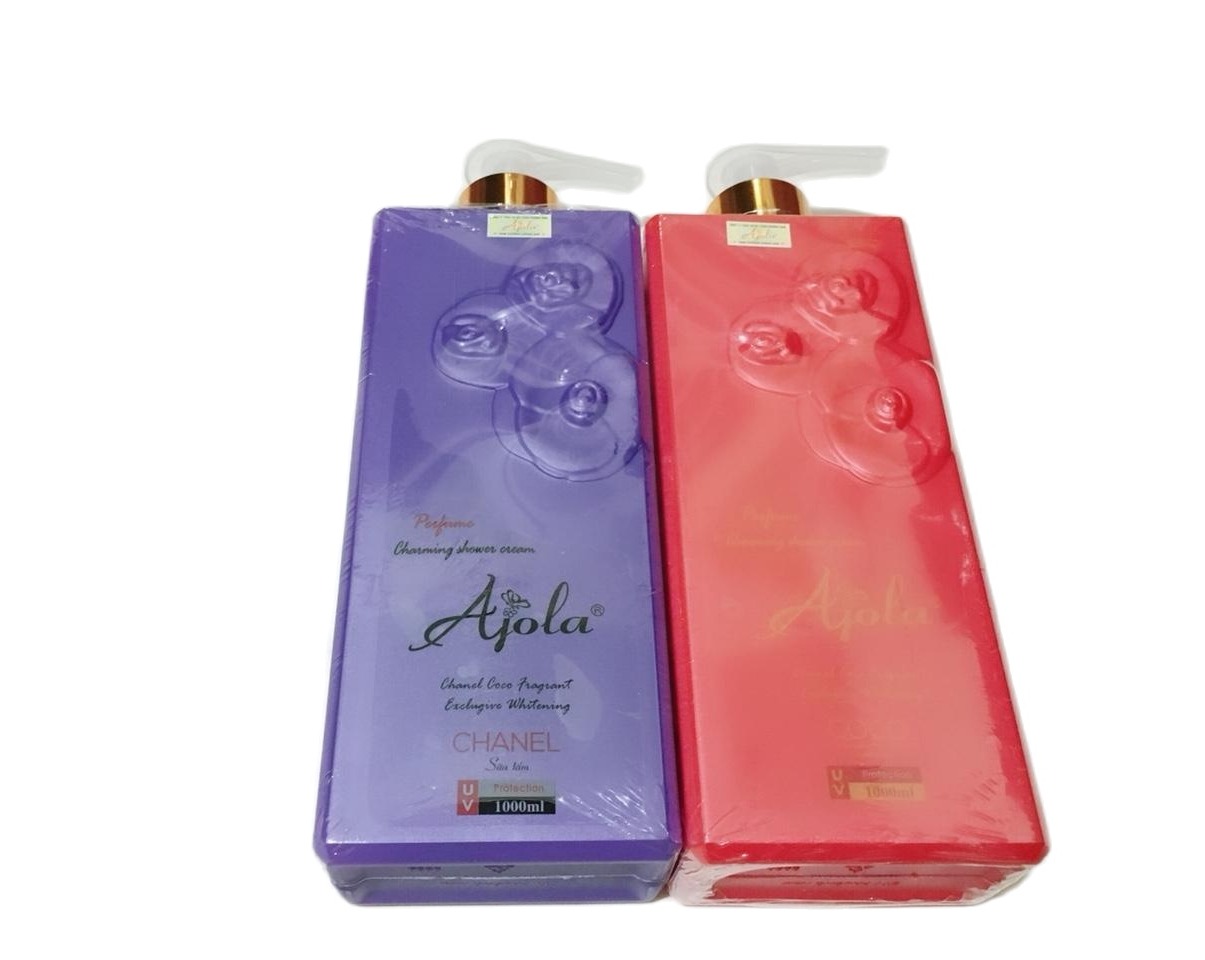 Set 2 chai sữa tắm hương nước hoa ajola