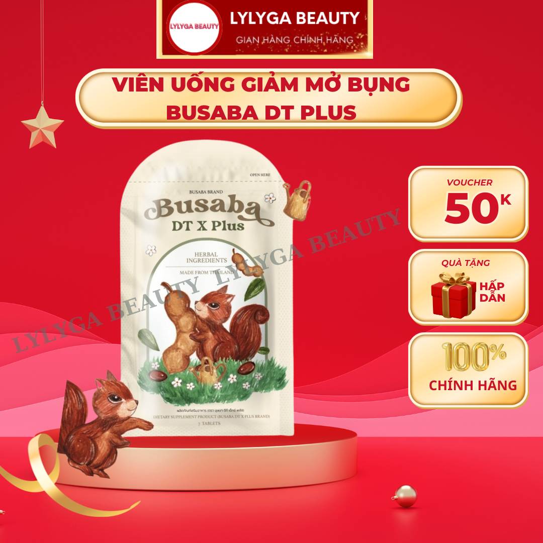  Detox Giảm Mở Bụng Busaba Thái Lan - Busaba DT X Plus - Gói 7 Viên - Detox Thải Độc- LYLYGA BEAUTY 