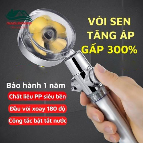 Vòi hoa sen Vòi sen tăng áp cao cấp không gỉ siêu bền công nghệ thông minh tăng áp 300%
