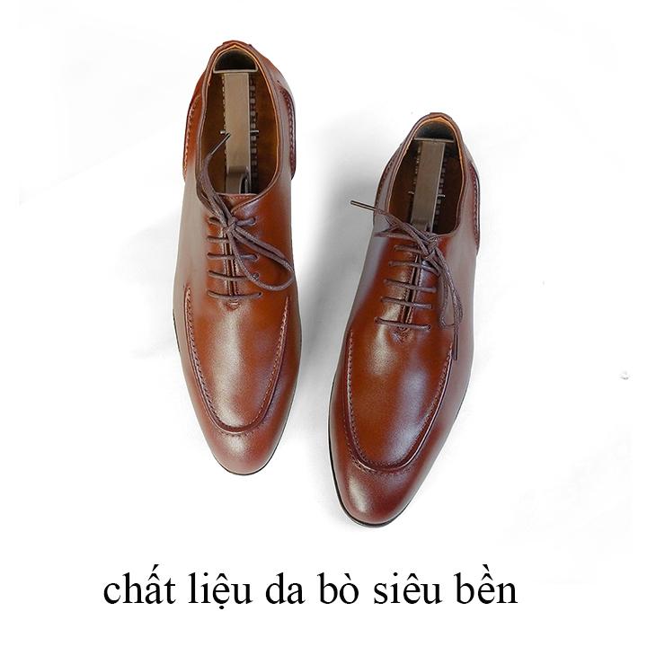Giày tây nam da bò viền nổi thời trang hàng VNXK