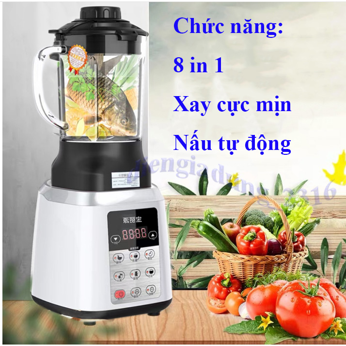 Máy làm sữa hạt đa năng dung tích 1.75L , tích hợp nấu tự động, vệ sinh thông minh