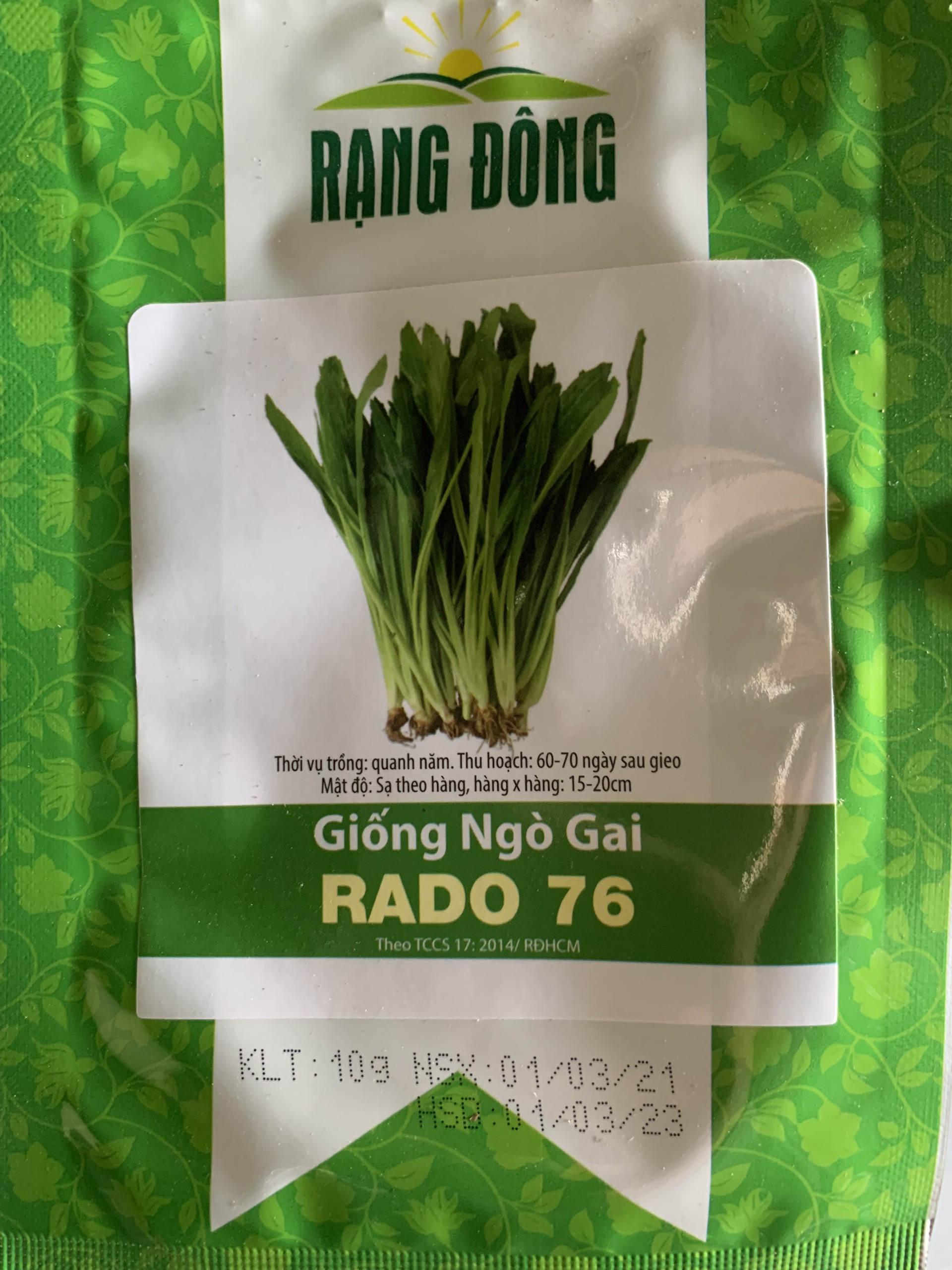Hạt giống rau ngò gai / mùi tàu gói 10gr - rado 76