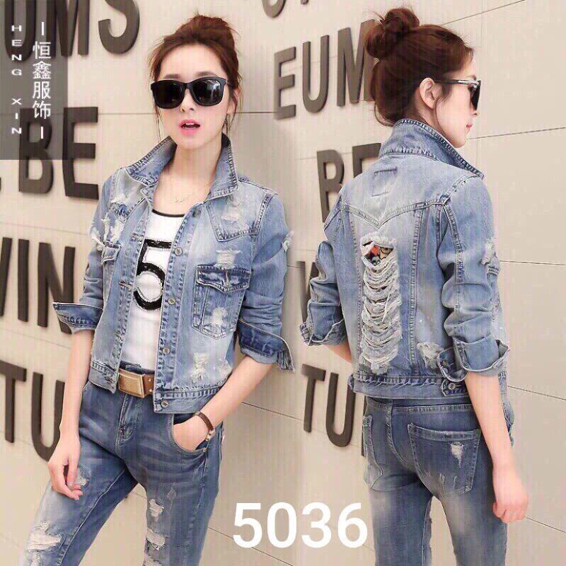 [HCM]ÁO KHOÁC JEAN NỮ CAO CẤP MẪU MỚI SEVENSHOP89 MS113A