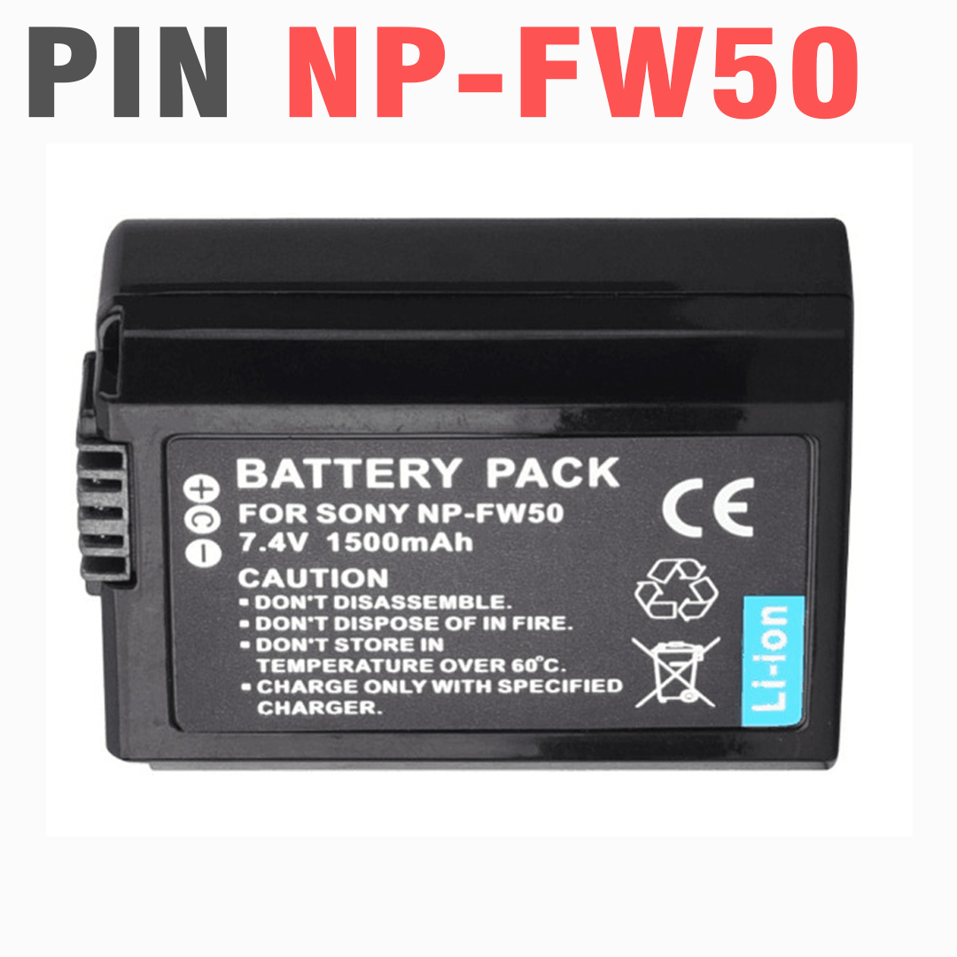 Pin Sony NP-FW50 ( NP FW50 ) dung lượng cao 1500mah dành cho máy ảnh Alpha  A3000 A5000 A5100 A6000 A6300 A6500 A7R A7S A7