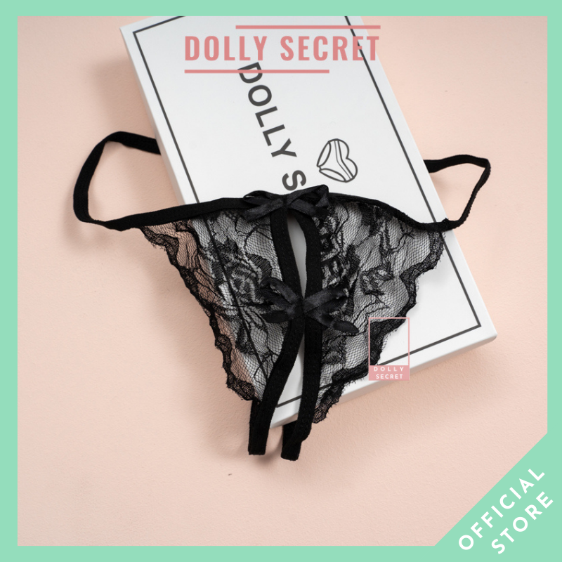 Quần lót nữ nơ vải ren mềm mại xuyên thấu gợi cảm sexy lọt khe xẻ đáy DOLLY SECRET QL019-Kháng Khuẩn, Mềm Mại, Thoáng Khí, Chống Đổ Lông, Quần Sịp Nữ, Quần Chíp Nữ, Quần Xì Nữ