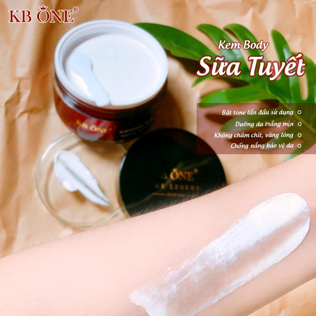 Kem body sữa tuyết kbone 100g dưỡng datrắng mịn hoàn hảo, hàng chính hãng công ty