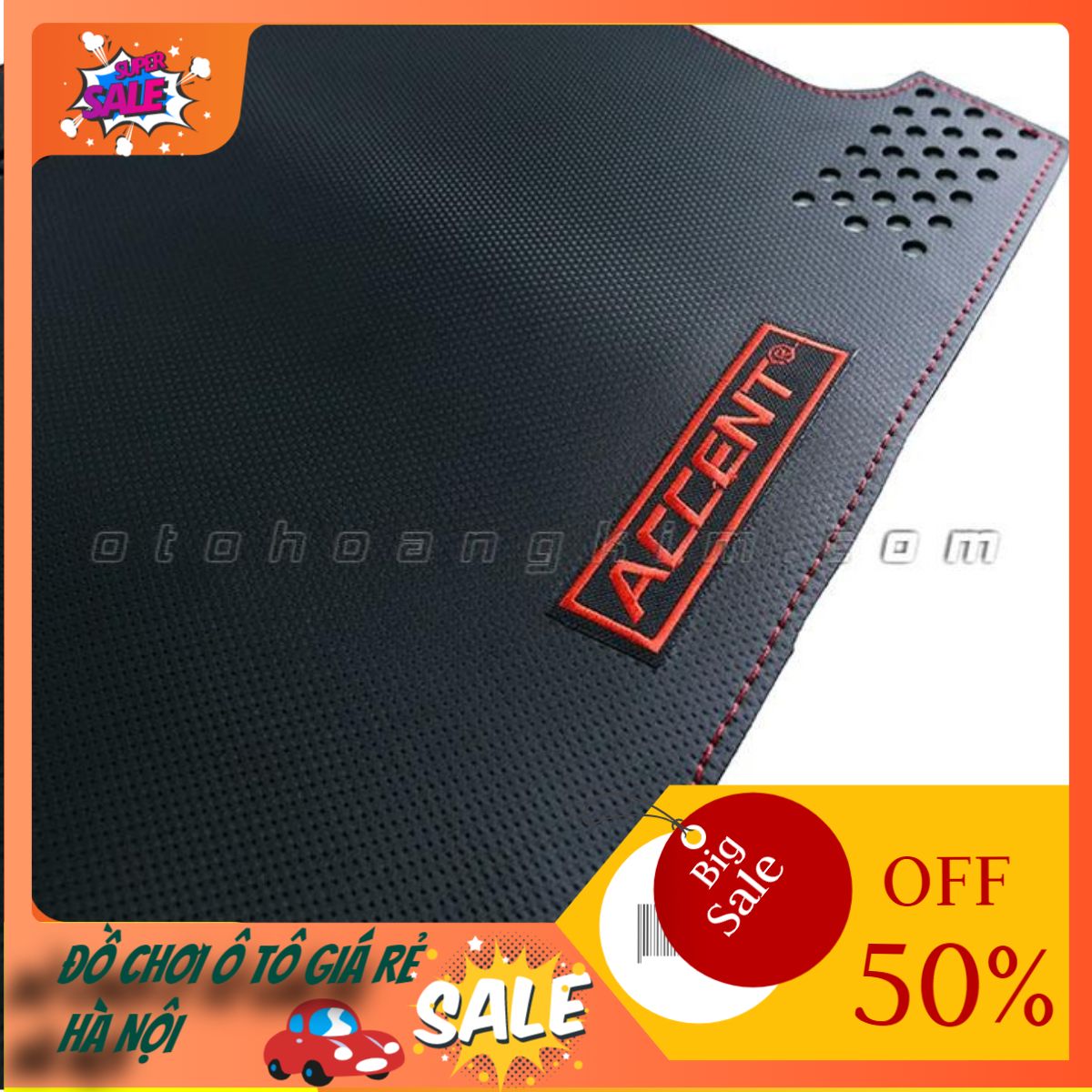 Thảm taplo da Cacbon cao cấp cho xe Accent 2011-2020