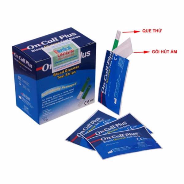 Que thử máy đo đường huyết on-call plus . date xa