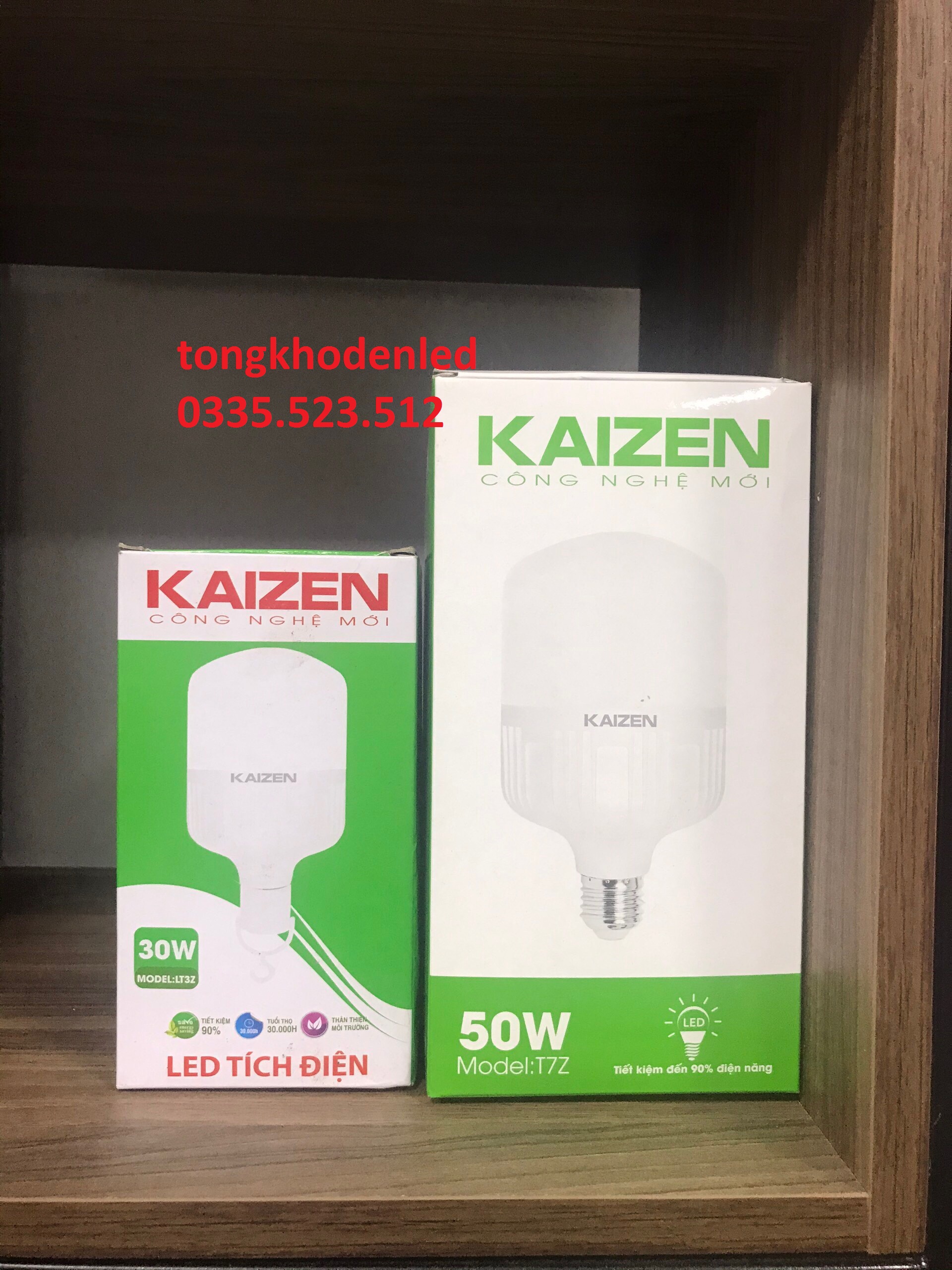 50w bóng đèn led trụ 50w kaizen siêu sáng tiết kiệm 80% điện ánh sáng trắng