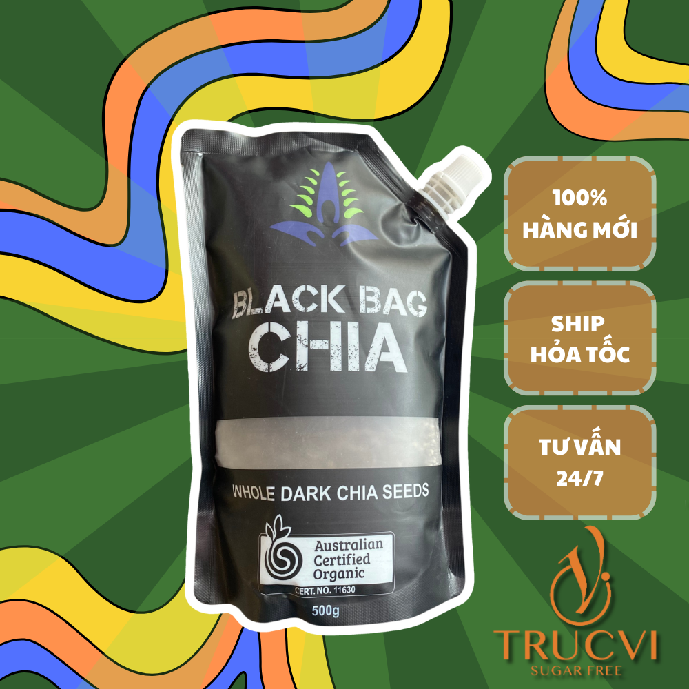 Hạt chia đen organic 500gram.