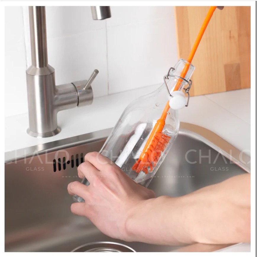 Cọ rửa chai lọ IKEA MELDEVAG,dụng cụ làm sạch chai lọ cốc chén đa năng