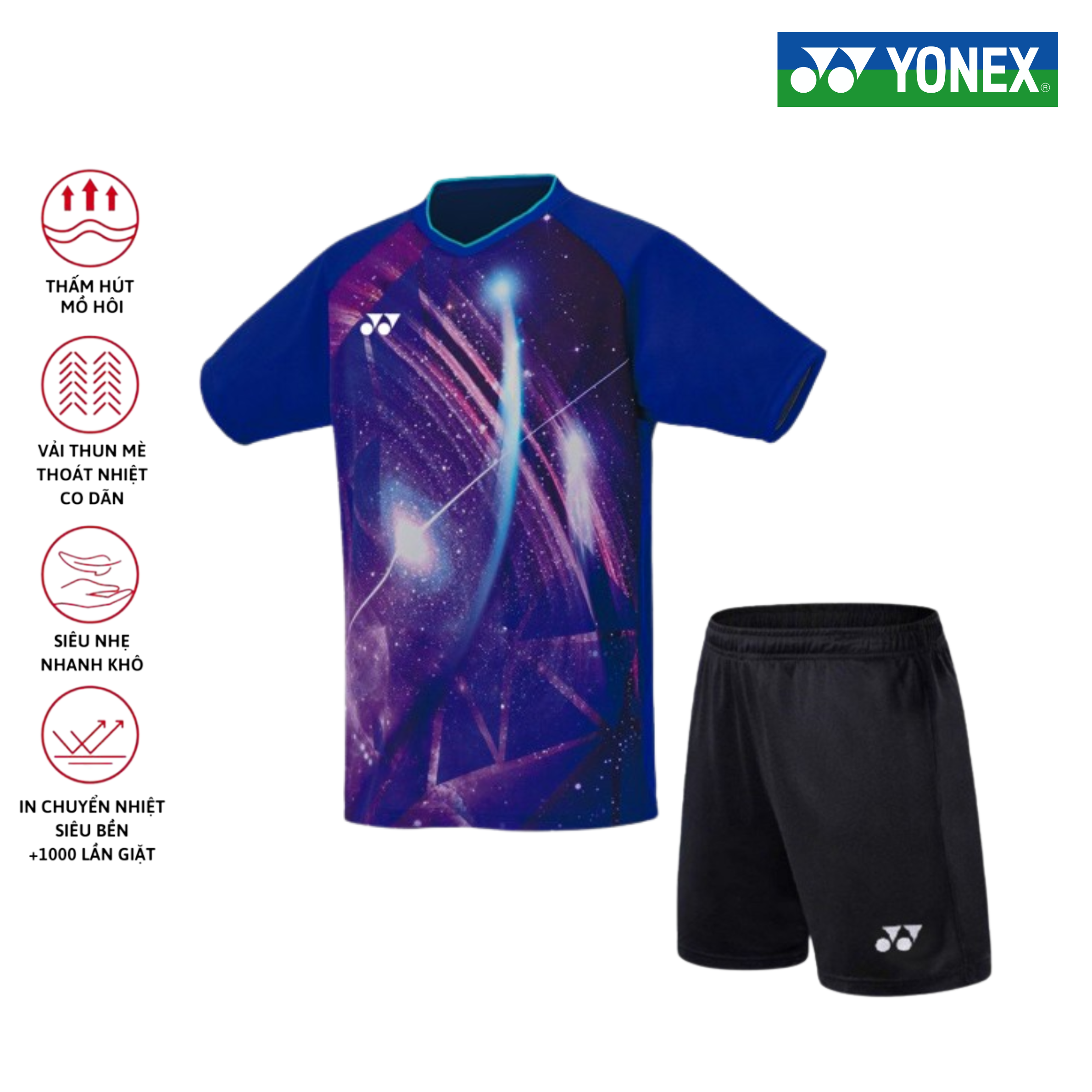 Áo cầu lông, quần cầu lông Yonex chuyên nghiệp mới nhất sử dụng tập luyện và thi đấu cầu lông A497