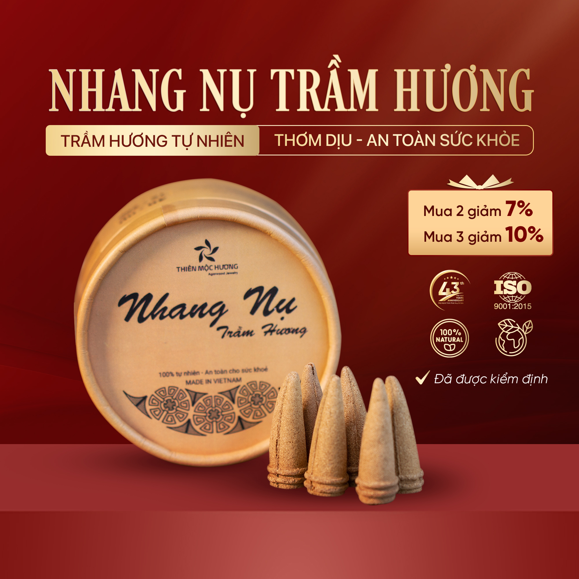 Nụ trầm hương đốt xông nhà, tẩy uế, trừ tà, thu hút  tài lộc THIÊN MỘC HƯƠNG nhang thơm dịu nhẹ, không hóa chất
