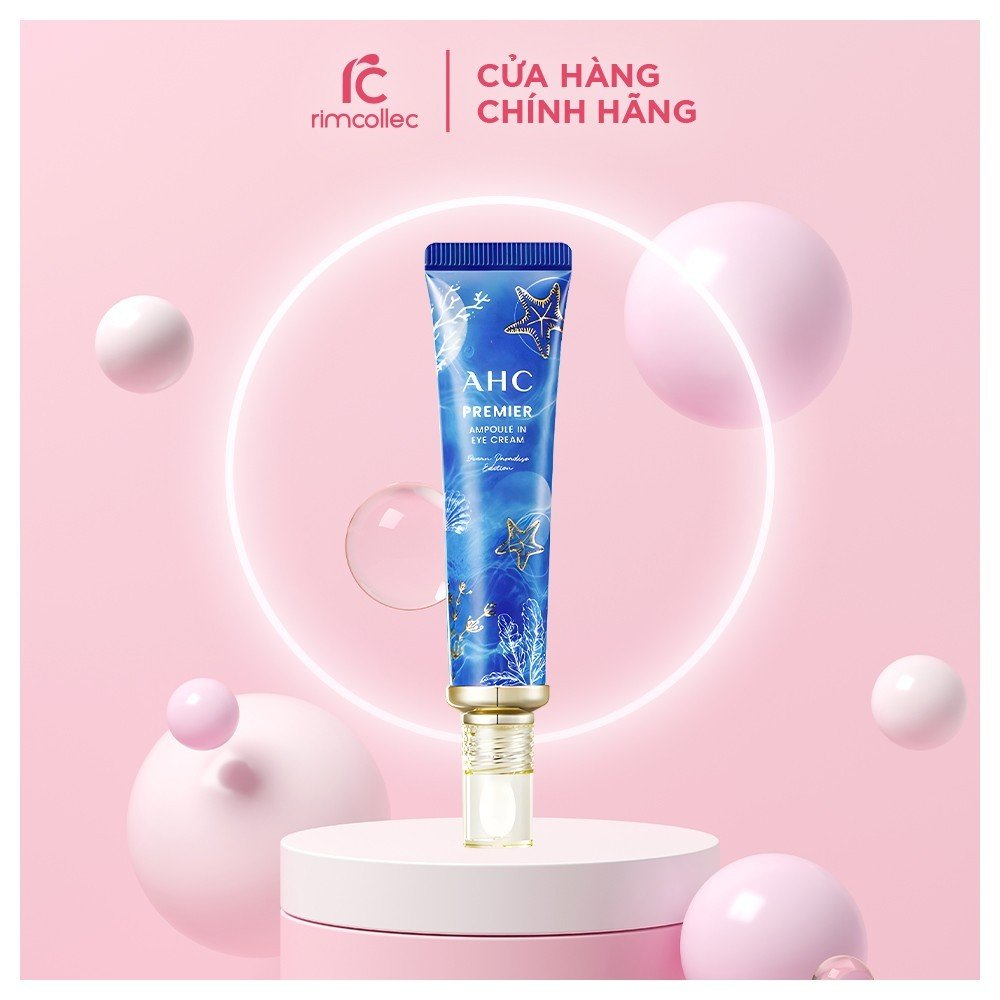Kem Mắt Nâng Cơ Giảm Quầng Thâm AHC Premier Ampoule In Eye Cream Collagen Ocean Paradise Edition mẫu mới 2023 40ml